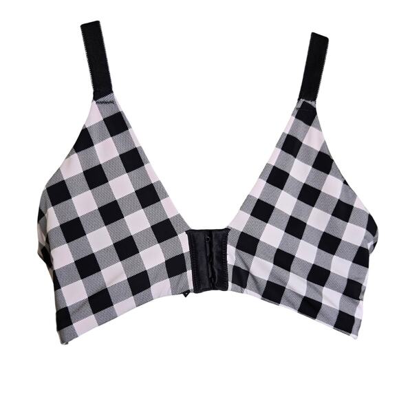 Torrid Curve Womens Push Up Bra 40C Dream Wire Free Retro Gingham Black Plunge - Picture 4 of 6